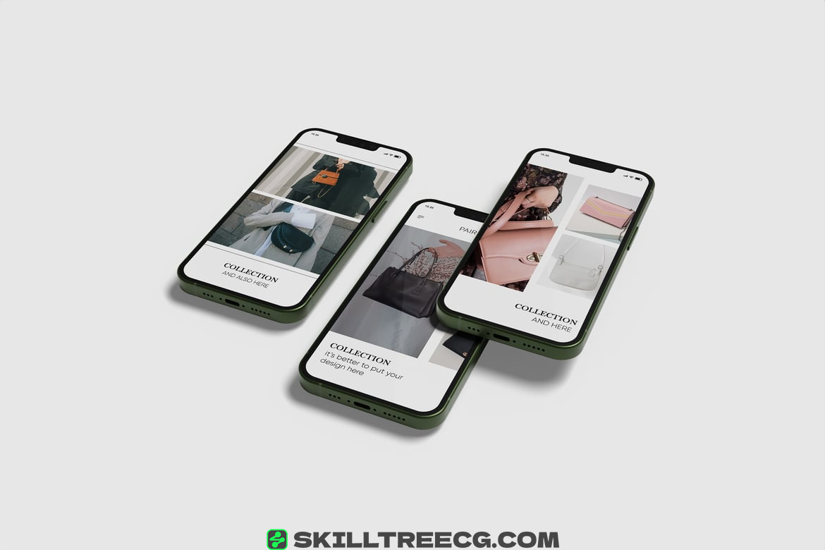 High Resolution Mockup for iPhone 13（469305）-技能树